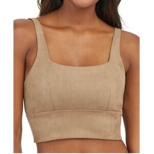 NWT Spanx Suede Bra Sports Bra Bralette Crop S